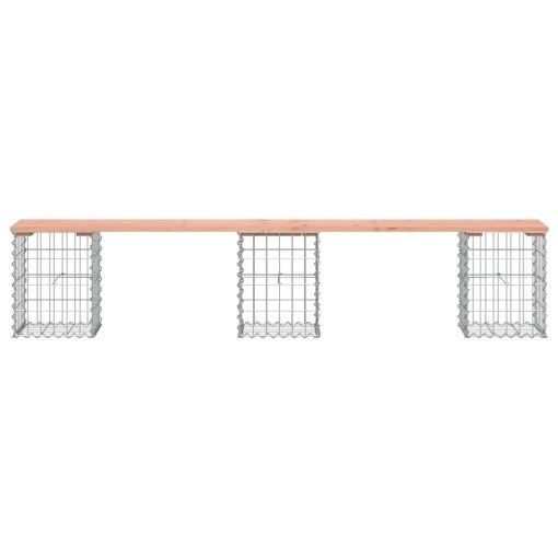 Vrtna klop gabion 203x31x42 cm trden les douglas - Image 3