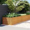 Vrtna visoka greda 1150x100x69 cm corten jeklo