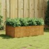 Vrtna visoka greda 120x80x40 cm corten jeklo