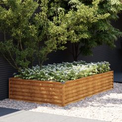 Vrtna visoka greda 195x100x36 cm corten jeklo