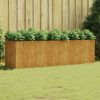 Vrtna visoka greda 280x80x80 cm corten jeklo