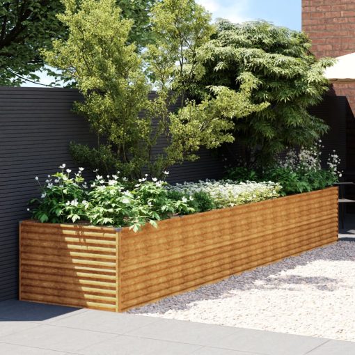 Vrtna visoka greda 479x100x69 cm corten jeklo