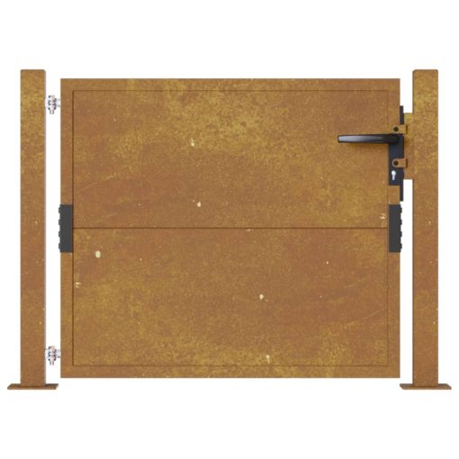 Vrtna vrata 105x105 cm corten jeklo - Image 4