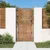 Vrtna vrata 105x180 cm corten jeklo kvadraten dizajn