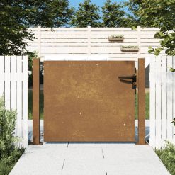 Vrtna vrata 105x80 cm corten jeklo