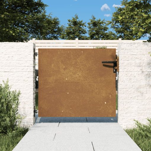 Vrtna vrata 85x100 cm corten jeklo