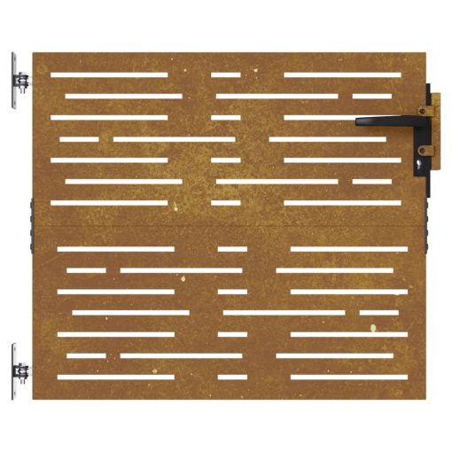 Vrtna vrata 85x100 cm corten jeklo kvadraten dizajn - Image 4