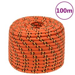 Vrv za čoln oranžna 14 mm 100 m polipropilen