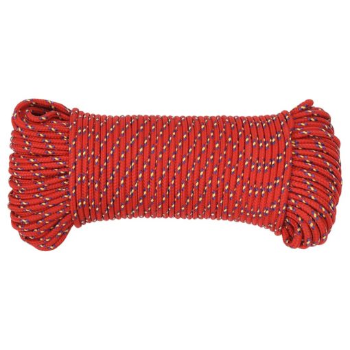 Vrv za čoln rdeče 3 mm 100 m polipropilen - Image 3