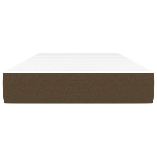 Vzmetnica z žepkasto vzmetjo temno rjava 90x190x20 cm blago - Image 3