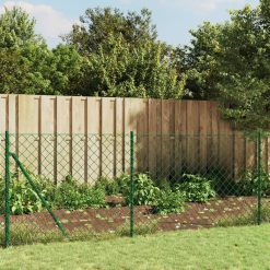 Žična ograja s konicami za postavitev zelena 1x10 m