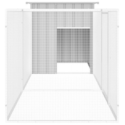 Kokošnjak siv 300x91x100 cm pocinkano jeklo