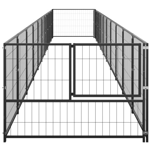 Pasji boks črn 10 m² jeklo