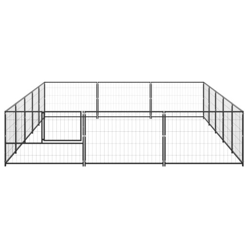 Pasji boks črn 15 m² jeklo