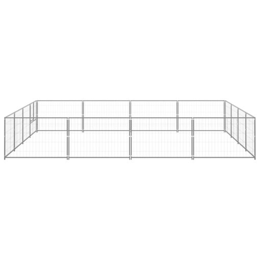 Pasji boks srebrn 16 m² jeklo
