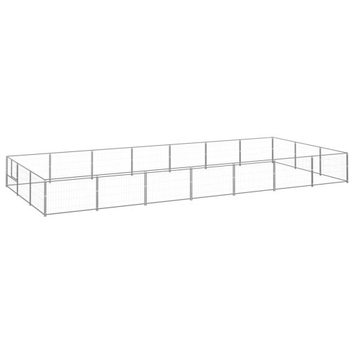 Pasji boks srebrn 21 m² jeklo