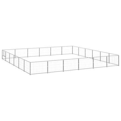 Pasji boks srebrn 36 m² jeklo
