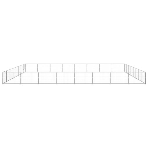 Pasji boks srebrn 64 m² jeklo