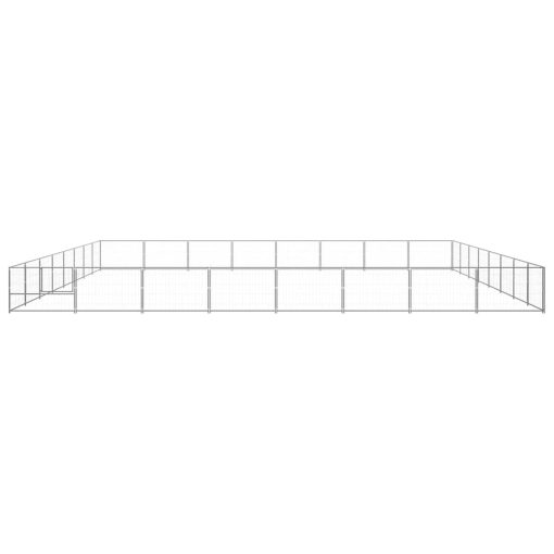 Pasji boks srebrn 64 m² jeklo