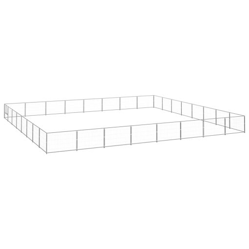 Pasji boks srebrn 64 m² jeklo
