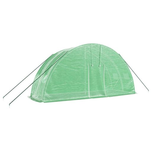 Rastlinjak z jeklenim ogrodjem zelen 12 m² 6x2x2