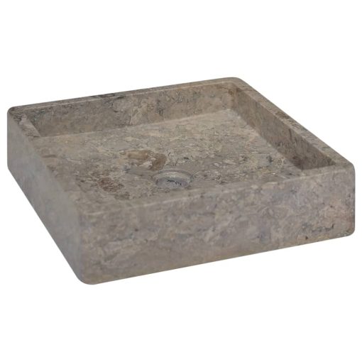 Umivalnik siv 40x40x10 cm marmor