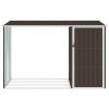 Vrtna lopa za drva rjava 245x98x159 cm pocinkano jeklo