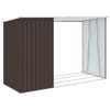 Vrtna lopa za drva rjava 245x98x159 cm pocinkano jeklo