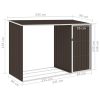 Vrtna lopa za drva rjava 245x98x159 cm pocinkano jeklo