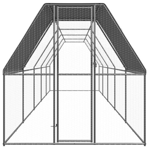 Zunanji kokošnjak 2x10x2 m pocinkano jeklo