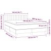 Box spring postelja z vzmetnico LED črna 140x200 cm žamet