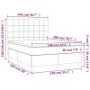 Box spring postelja z vzmetnico LED temno modra 140x200cm žamet