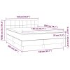 Box spring postelja z vzmetnico LED temno modra 140x200cm žamet