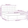 Box spring postelja z vzmetnico LED temno modra 160x200cm žamet