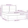 Box spring postelja z vzmetnico LED temno modra 160x200cm žamet