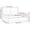 Box spring postelja z vzmetnico LED temno modra 200x200cm žamet