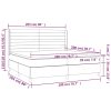 Box spring postelja z vzmetnico LED temno modra 200x200cm žamet