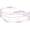 Box spring postelja z vzmetnico LED temno siva 140x200 cm žamet