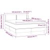 Box spring postelja z vzmetnico temno modra 140x200 cm žamet