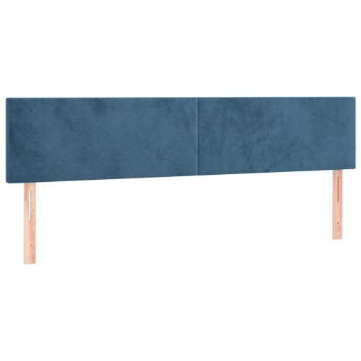 Box spring postelja z vzmetnico temno modra 200x200 cm žamet