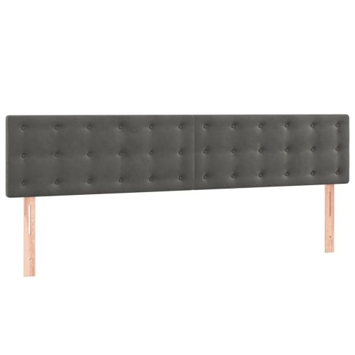 Box spring postelja z vzmetnico temno siva 160x200 cm žamet