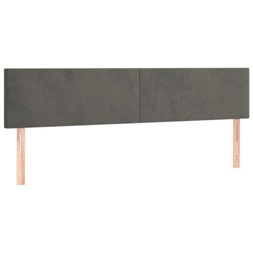 Box spring postelja z vzmetnico temno siva 160x200 cm žamet