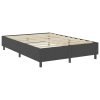 Boxspring postelja temno siva iz blaga 140x200 cm