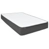 Boxspring postelja temno siva iz blaga 140x200 cm