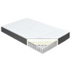 Boxspring postelja temno siva iz blaga 140x200 cm