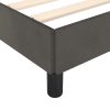 Posteljni okvir brez vzmetnice temno siv 140x200 cm žamet