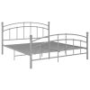 Posteljni okvir siv kovinski 200x200 cm