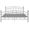 Posteljni okvir siv kovinski 200x200 cm
