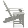 Vrtni stol Adirondack z mizo trden les jelke siv