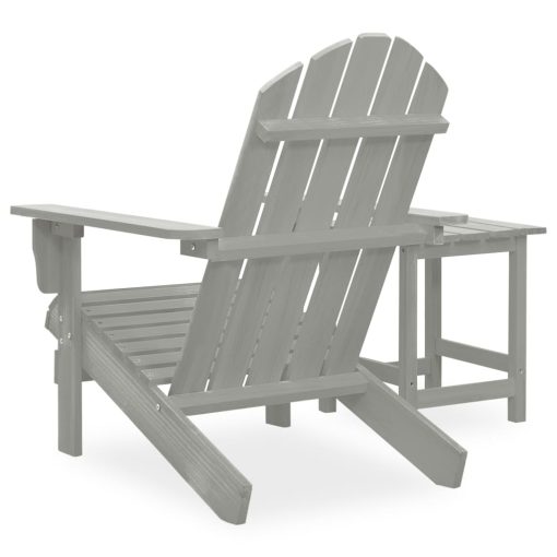 Vrtni stol Adirondack z mizo trden les jelke siv